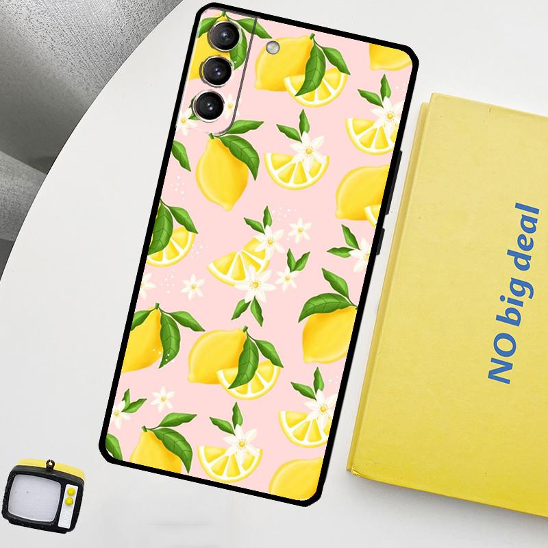 Lemon Fruit Phone Case For Samsung Galaxy S25 Ultra S21 S22 S23 S24 Ultra S9 S10 S20 Plus S25 FE Cover