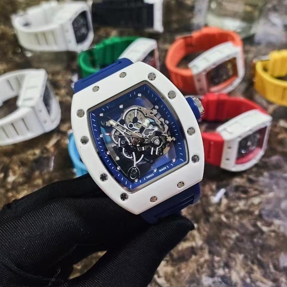 Men's Tonneau Quartz Sports Watch - Double-Sided Hollow Design