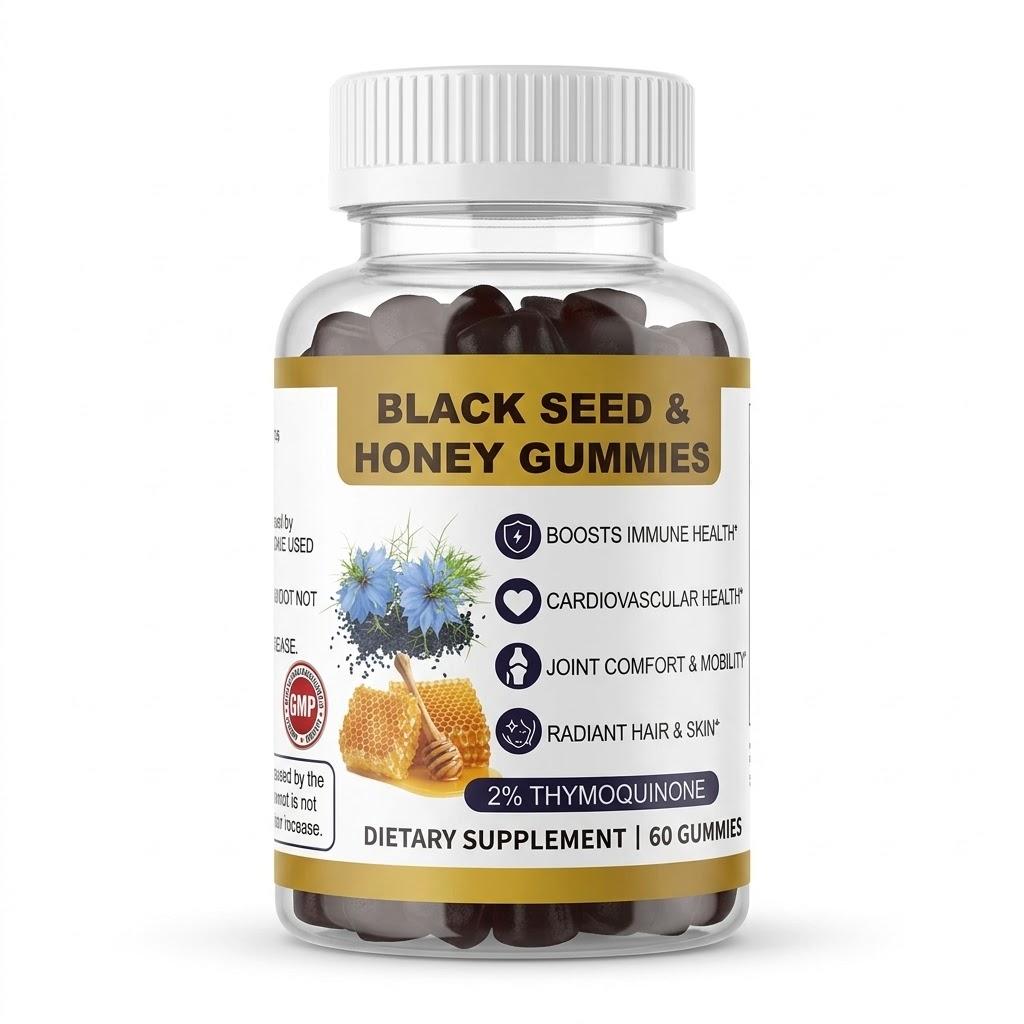 Gummibärchen Immunität & Gesundheit HMP - Schwarzkümmel, Honig, Granatapfel, Apfelessig, Vitamin C & Biotin | Natürliche Abwehrkräfte, Energie & Schönheit 1pack