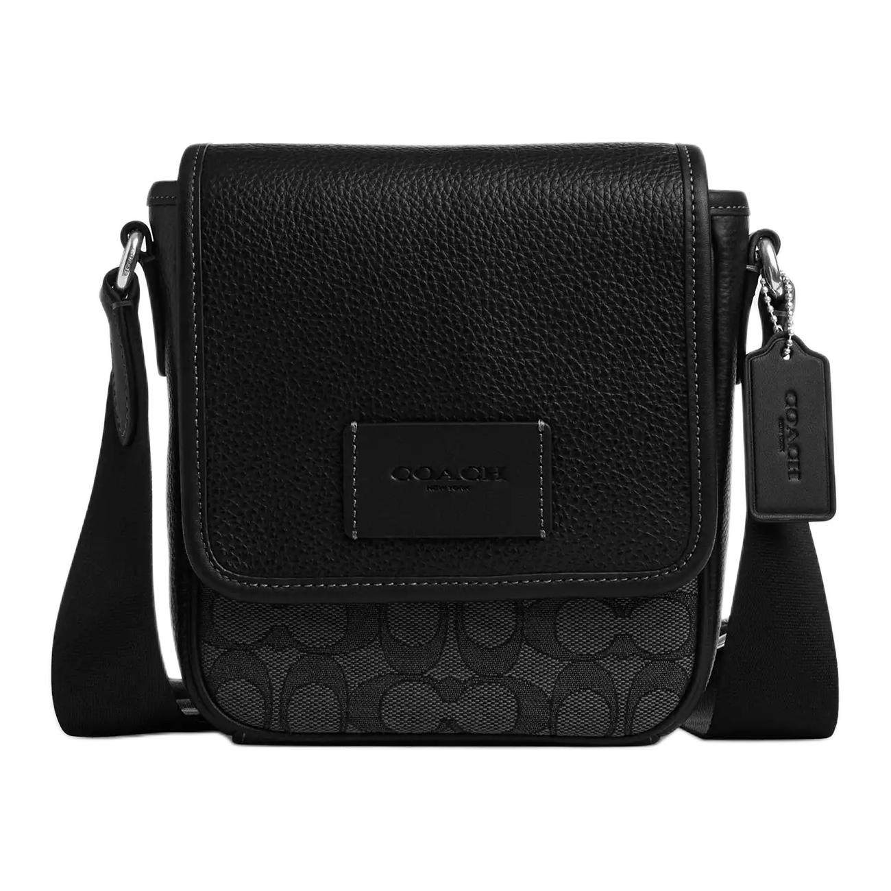 

Coach Lucas Signature 15 Logo Charm Smooth Calfskin Mini Shoulder Crossbody Bag Men Bags Black CAT13-SVO1U Basic Set (Bag+Dust Bag)