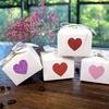 40 sztuk prezent pieczęć pudełko naklejki kształt serca jednolity kolor romantyczna miłość rocznica Scrapbooking