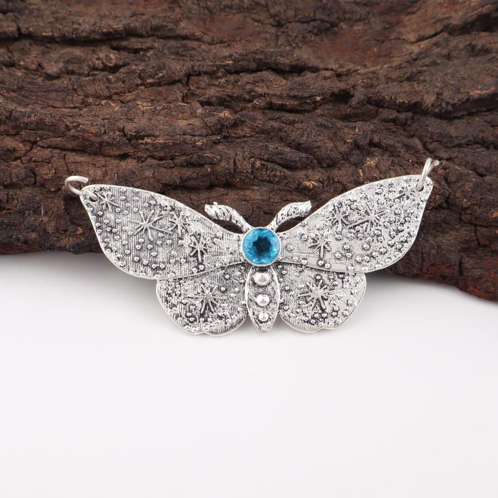 Swiss blue Topaz Pendant Gemstone Jewelry, 925 Solid Sterling Silver Pendant, Gift For Women Handmade Pendant