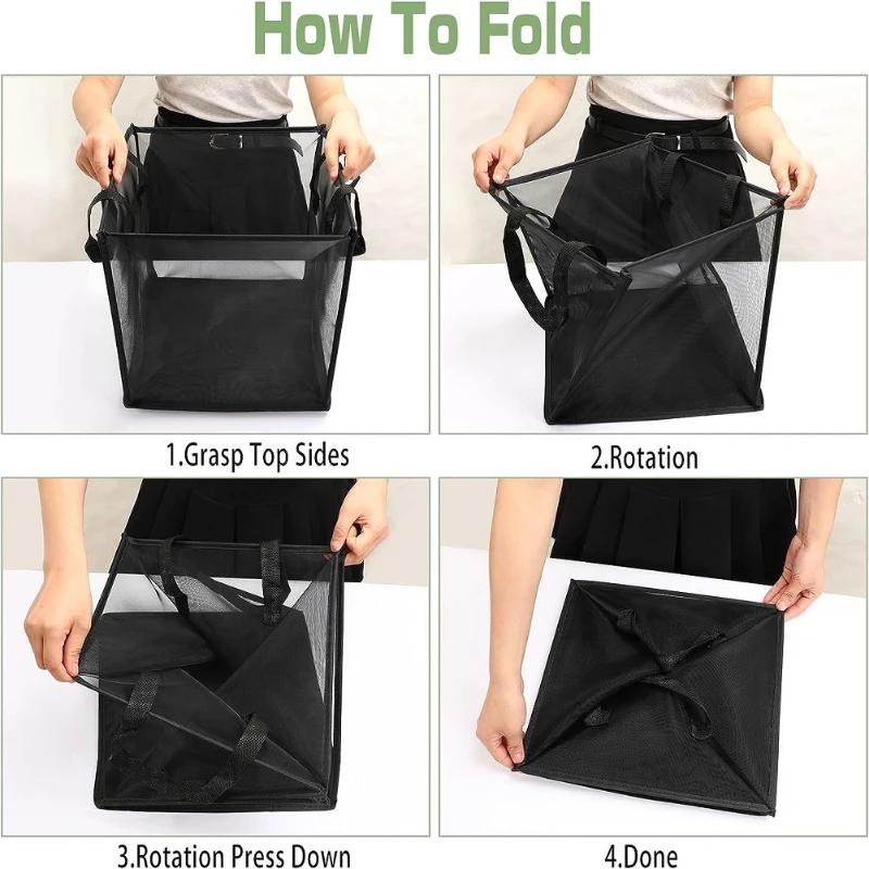 Large Capacity Multifunctional Organizer Foldable Laundry Basket Dirty Clothes Breathable Mesh Baskets for Travel and Home