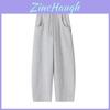 Womens Casual Pants With High Waist Cotton Blend For Spring Relaxed Fit
