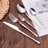 6/24/30Pcs Thin Cutlery Stainless Steel Sliver Tableware Western Dinner Set Solid Color Knife Fork Spoon Mirror Kitchen Utensils