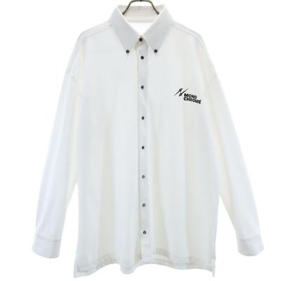 MONOCROM Long Sleeve Stretch Button Down Shirt White Men's Used