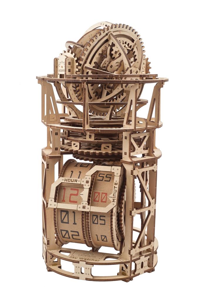 Ugears Skywatcher Tourbillon Table Clock 70162 Sky Watcher Tourbillon Table Clock Wooden Toy 3D Puzzle