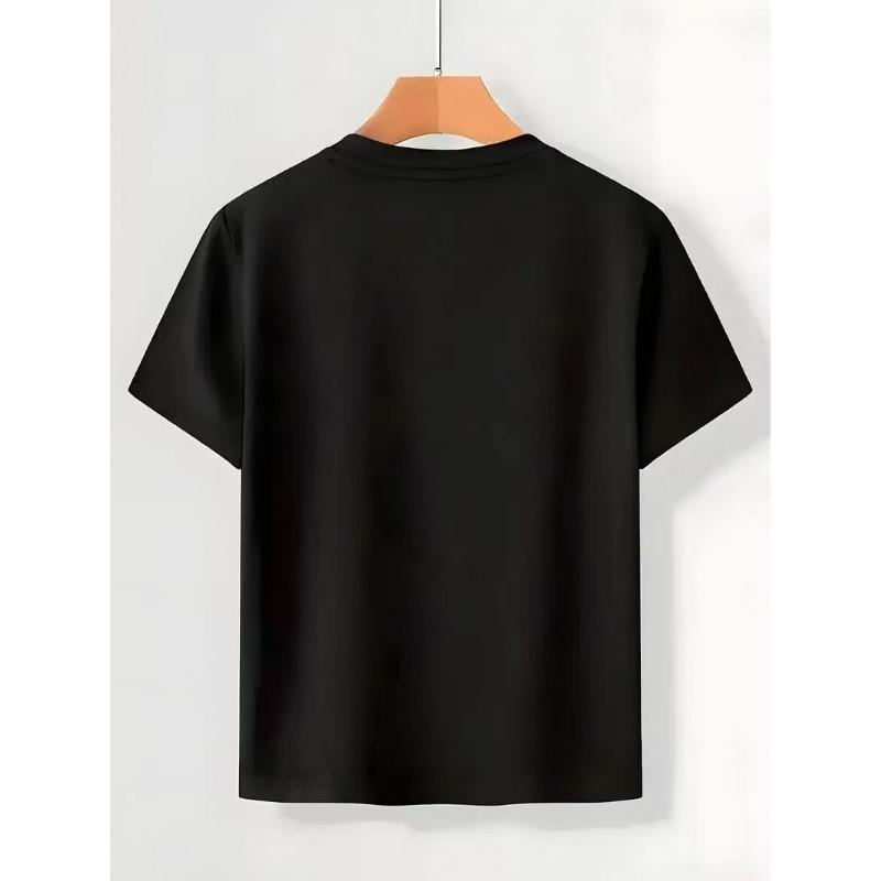 European Sizes Men' German Beer Print T-Shirt - Free Deutschland Full-Body Beer, Casual Round Neck Short Sleeve Top