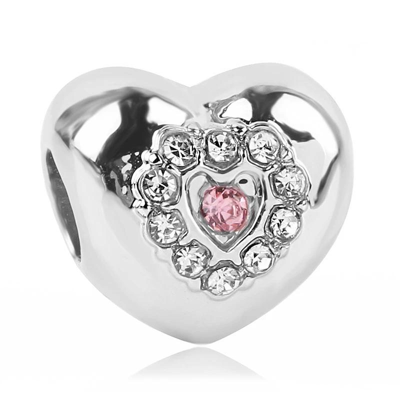 Nan Grand Daughter Best Friend Heart Beads Fits Charm Bracelet&Bangle DIY Women Jewelry Making