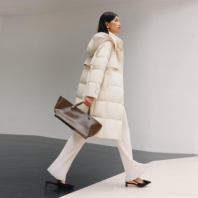 Ellenai Women's Long Quilted 90% Goose Down Winter Jacket