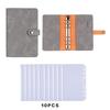 A6 PU Leather 6-Hole Planner with Cash Envelope and Notebook Inserts