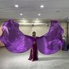Dance Props Flag With Telescopic Sticks 140*140Cm Multiple Colors Belly Dance Semicircle Flags Performance Props Accessories