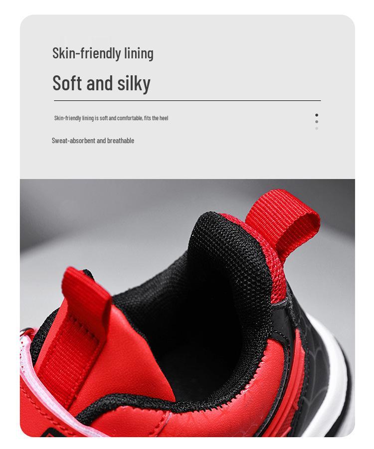 Boys' Leather Running Shoes - Spring/Autumn, Durable, Lightweight for Primary School Students