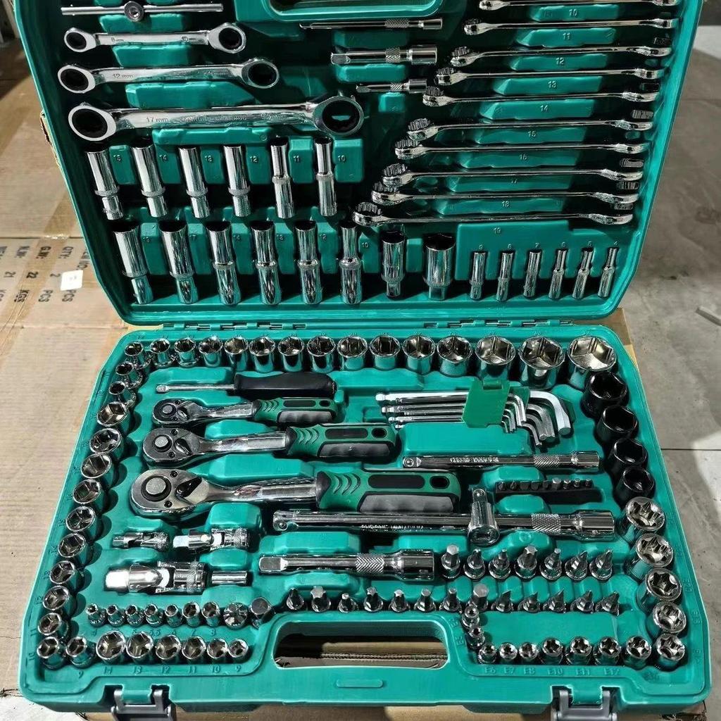 216-Piece Auto Repair and Maintenance Tool Kit with Socket Wrench and Combination Tools