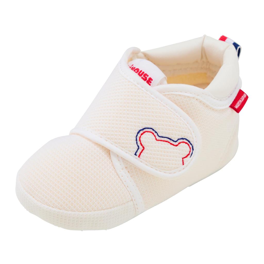 Miki House Baby Shoes, Bear Stitch Pre-Shoes, White, 10.5 cm, 2E