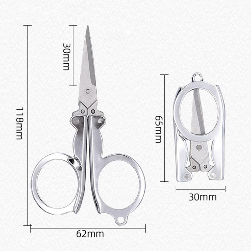 Folding Scissors Pocket Travel Small Crafts Sharp Blade Emergency Mini Foldable Needlework Tailor Fabric DIY Tool