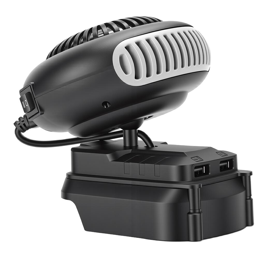 Încălzitor de birou Multifuncțional 170W Zgomot Redus Încălzitor de Spațiu Fără Fir cu 2 Setări de Căldură Porturi USB pentru Dezghețarea Geamului