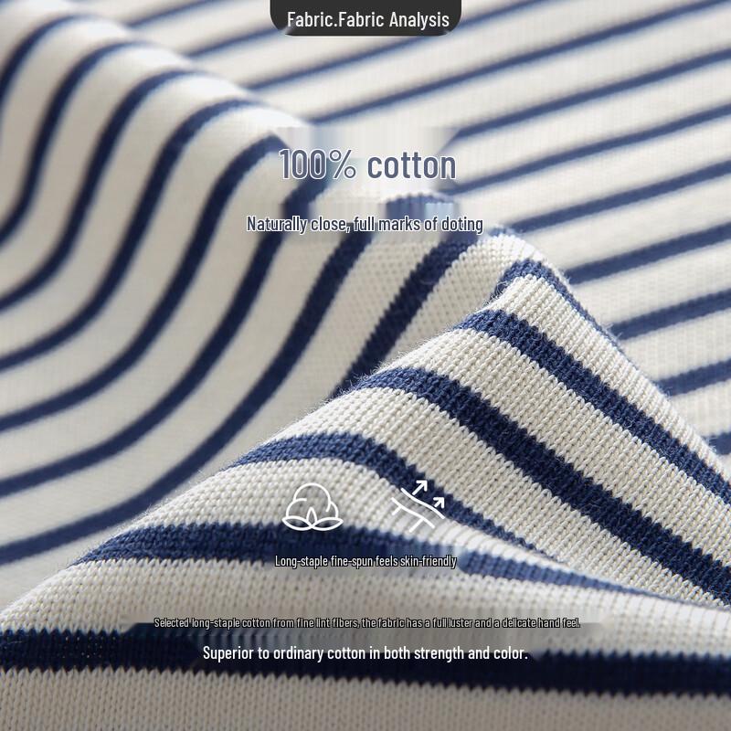 Navigare Women's Striped Cotton Long Sleeve Off-Shoulder T-Shirt