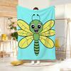 Cute Stuff Dragonfly Throw Lightweight 240G Flannel Blanket Soft Skin-Friendly For Summer Cooling
