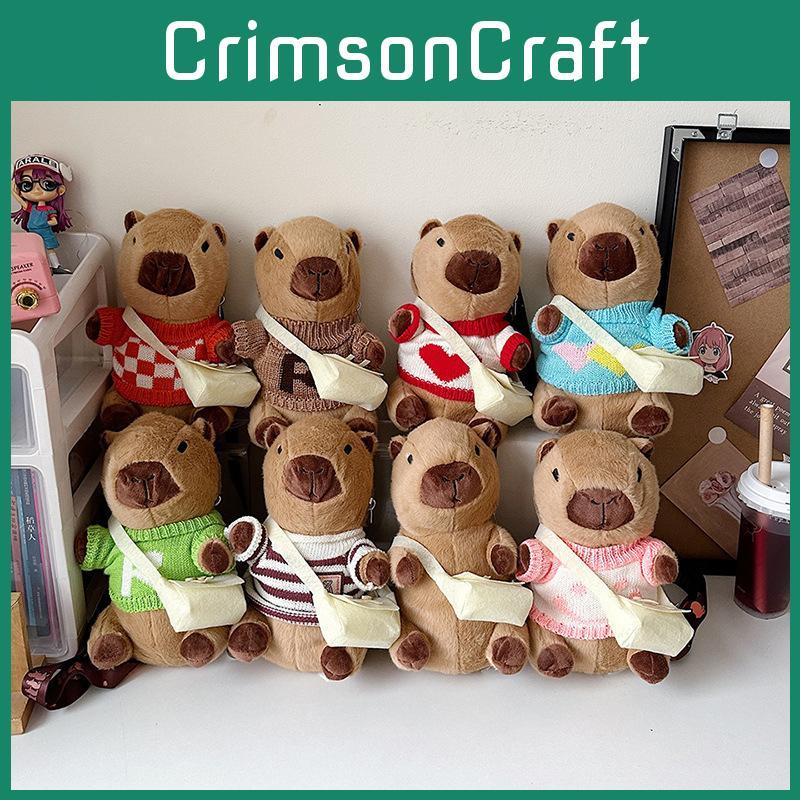 Plush Bag Capybara Cartoon Wear Clothes Skew Bag Girl Children Holiday Doll Gift