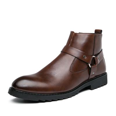 Mode Winter Heißverkauf Herren Business Stiefeletten Klassische Braune High Top Arbeitskleidung Schuhe Modische Neue Herren Leder Freizeitschuhe