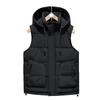 Men's Autumn/Winter Cotton Vest with Detachable Hood – Warm, Fashionable, and Thickened Casual Outerwear