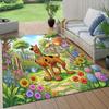 Scooby‑Doo2 Flannel Pattern Square Carpet,Area Rug,Carpet Rug for Living Room Bedroom Sofa Playroom Decor,Non-slip Floor Mat