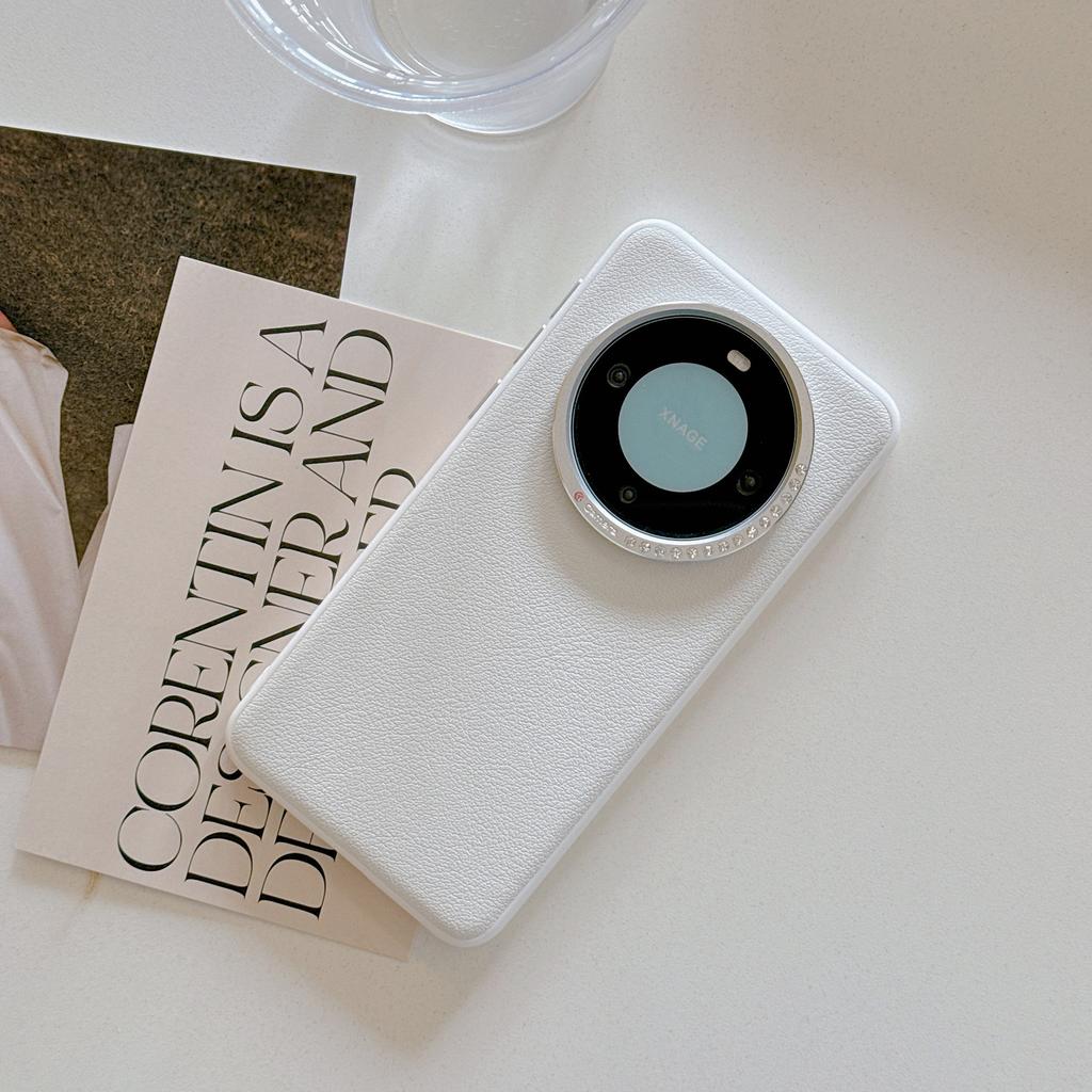 Suitable for Huawei Mate70pro Phone Case Pura70 Metal Diamond Lens Ring Protective Case Mate60