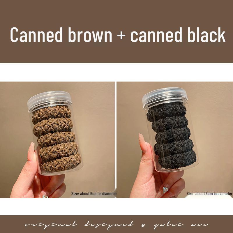 Women's Seamless Rubber Band Hair Tie - 2025 New High Ponytail, Simple Design with Leather Cover