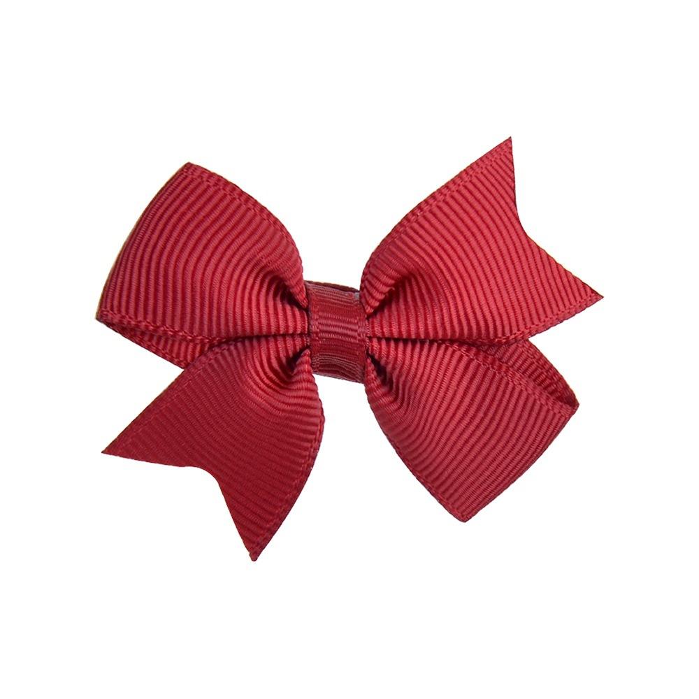 1PC nowy śliczny solidna wstążka Bowknot spinki do włosów dla dziewczynek ręcznie robione kokardki szpilka Barrettes nakrycia głowy akcesoria do włosów dla dzieci