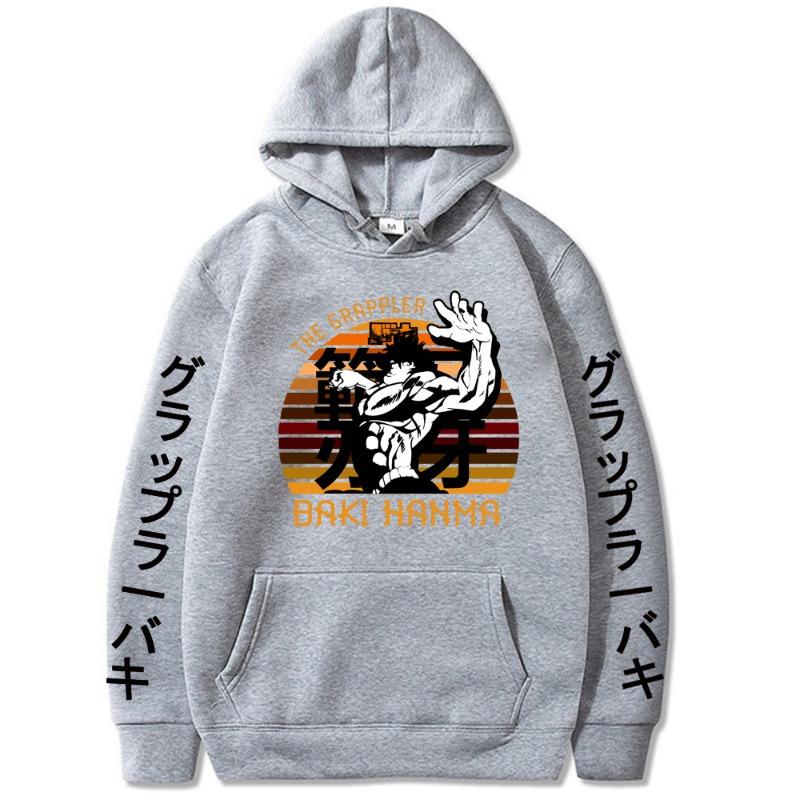 Hanma Baki Japanese Animation Hoodies Men Fashion Long Sleeve Sweatshirts Women Casual Streetwear Pullovers Sudaderas