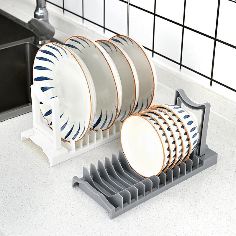 Küchen Geschirr Abtropfgestell Schnelle Entwässerung Mehrschlitz Design Wasserdicht Arbeitsplatten Organizer für Teller Schüssel Geschirr Aufbewahrung