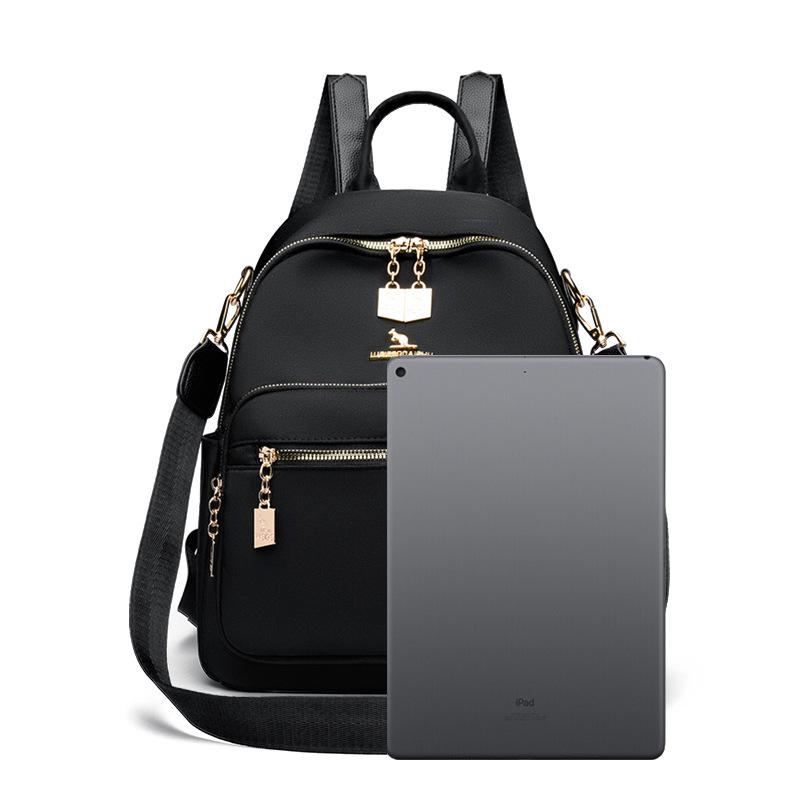 2025 Lightweight Korean Fashion Women's Backpack: Simple, Casual, Large Capacity, Oxford Cloth for School & Travel