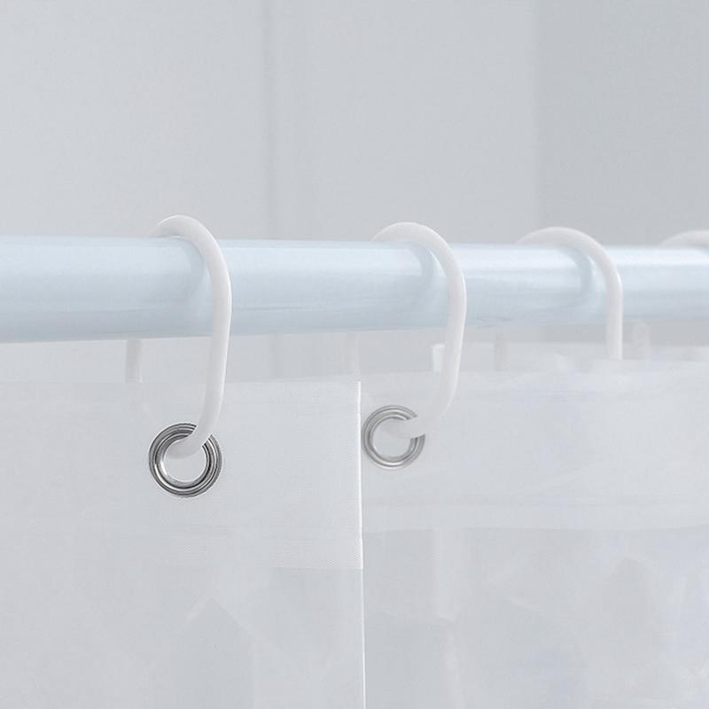 PEVA Shower Curtain Waterproof Plastic Clear Bath Curtains Transparent/Colorful Bathroom Curtains Mildew Home Luxury with Hooks