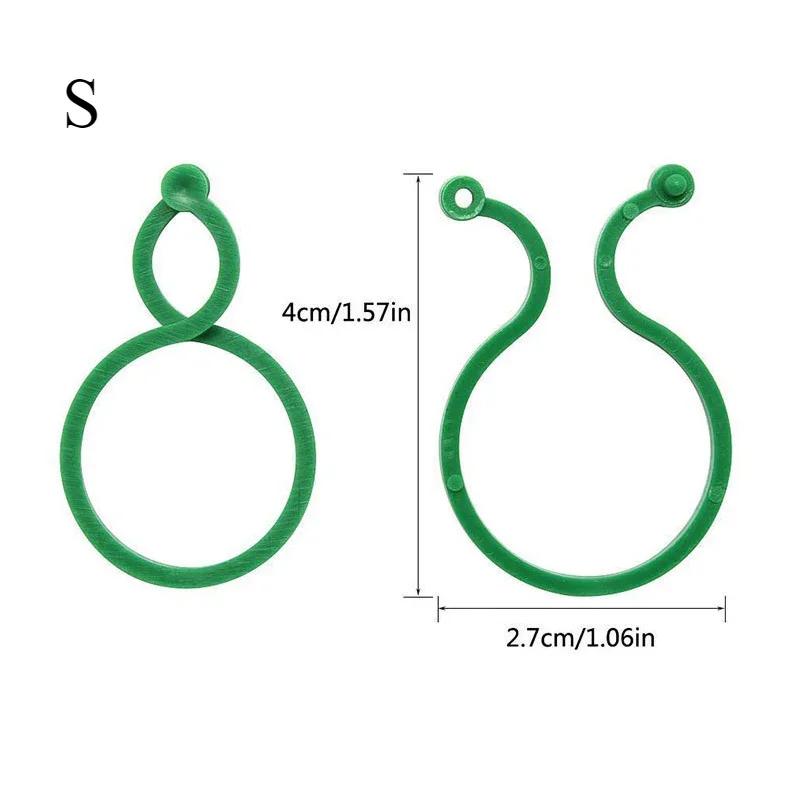 10-50PCS Garden Vine Strapping Clips Plant Bundled Buckle Ring Holder Tomato Plant Stand Support Tool Garden Tomato Grapevine Ties