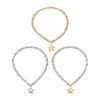 Contemporary Star Motifs Clavicle Chain Corrosion Resistant Stainless Steel Collarbone Chain Jewelry Gift