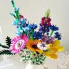 Romantic Wildflower Bouquet Flower Building Set Home Decoration Building Block Toys