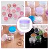 4PCS Empty 20g Travel Small Colorful Covers Clear Plastic Cosmetic Pot Jars With Lids For Face Cream Lip Balm Containers