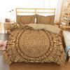 The Ancient Aztec Calendar Print Bedding Set Mayan Culture Duvet Cover Set With Pillowcase Polyster Quilt Cover Queen Bed Set