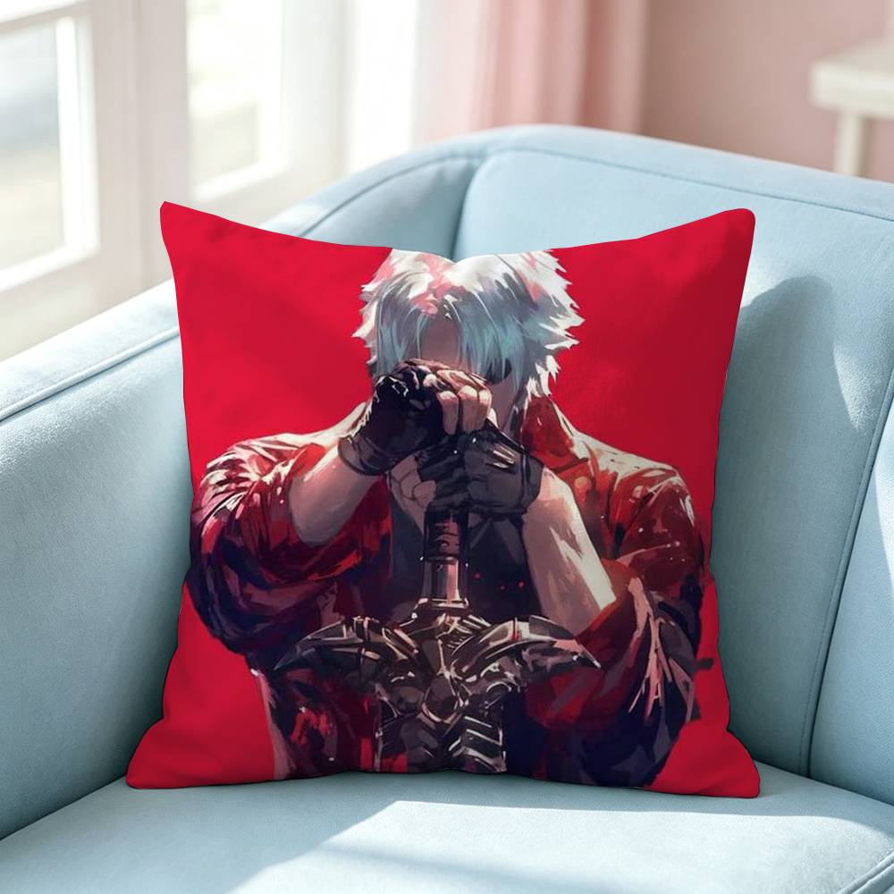 Game DDevil May Cry Pillow Case Square DoubleSided Sofa Cushion Cover Bedroom Bedside Pillow