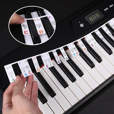 Piano Keyboard Stickers Removable Piano Keyboard Note Labels For Learning Piano Notes Guide For Beginner 88/61 Key 2024 New