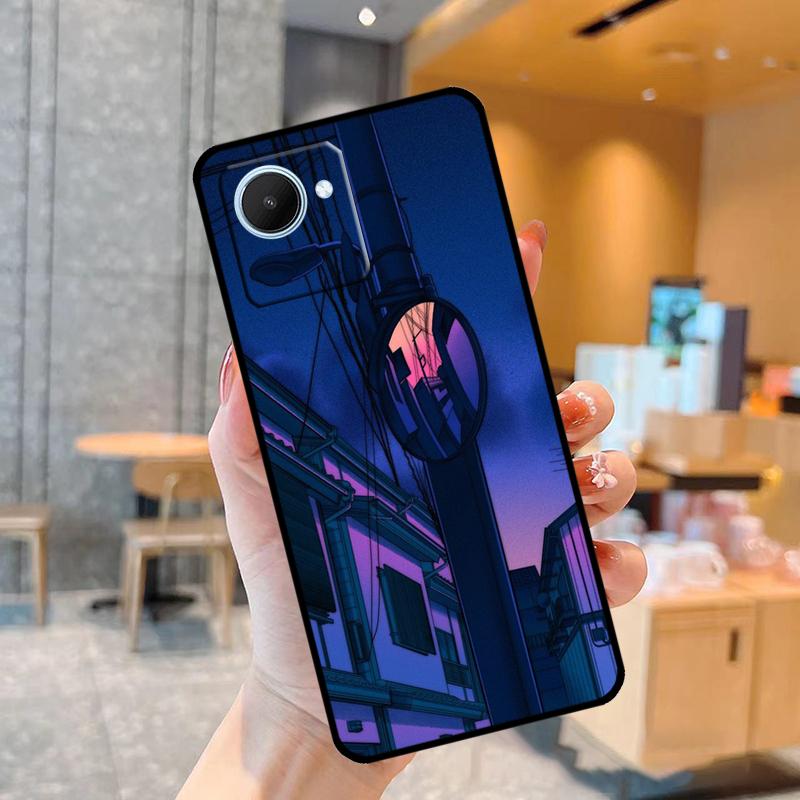 Pastel Japan Kyoto City Case For Realme C55 C33 C31 C35 C30 C11 C15 C25s C21Y GT Neo 5 3T 2T 8 9 10 11 Pro Plus
