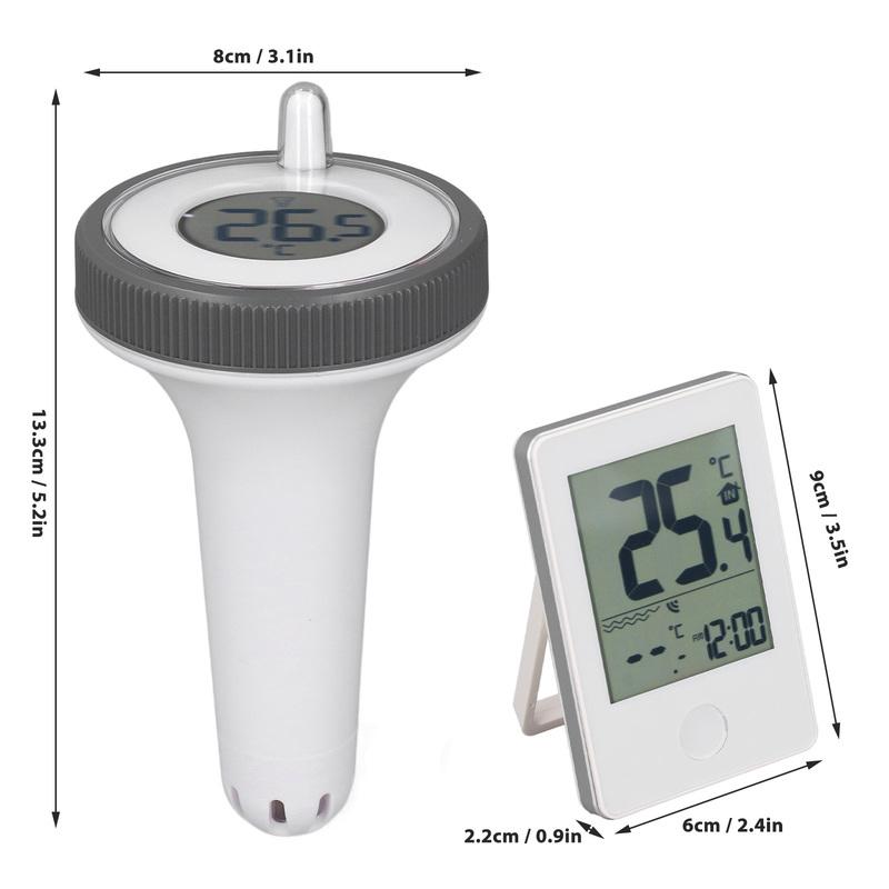 Wireless Pool Thermometer LCD Display 0.1℃ Accuracy Waterproof Digital Floating Thermometer Temperature Meter Pool Thermometer