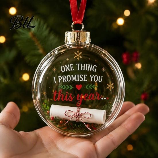 Reusable Clear Ball Acrylic Fillable Christmas Ball, DIY Transparent Ornament for Xmas Tree, Hanging Holiday, Wedding, Party, Home Decoration