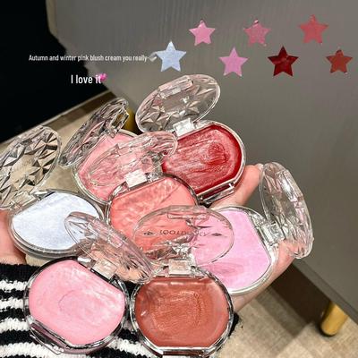 TOOTDODO Misty Haze Gradient Blush & Highlighter: Soft, Pigmented, Pearlescent Matte Cream for a Flawless Mood-Setting Glow.