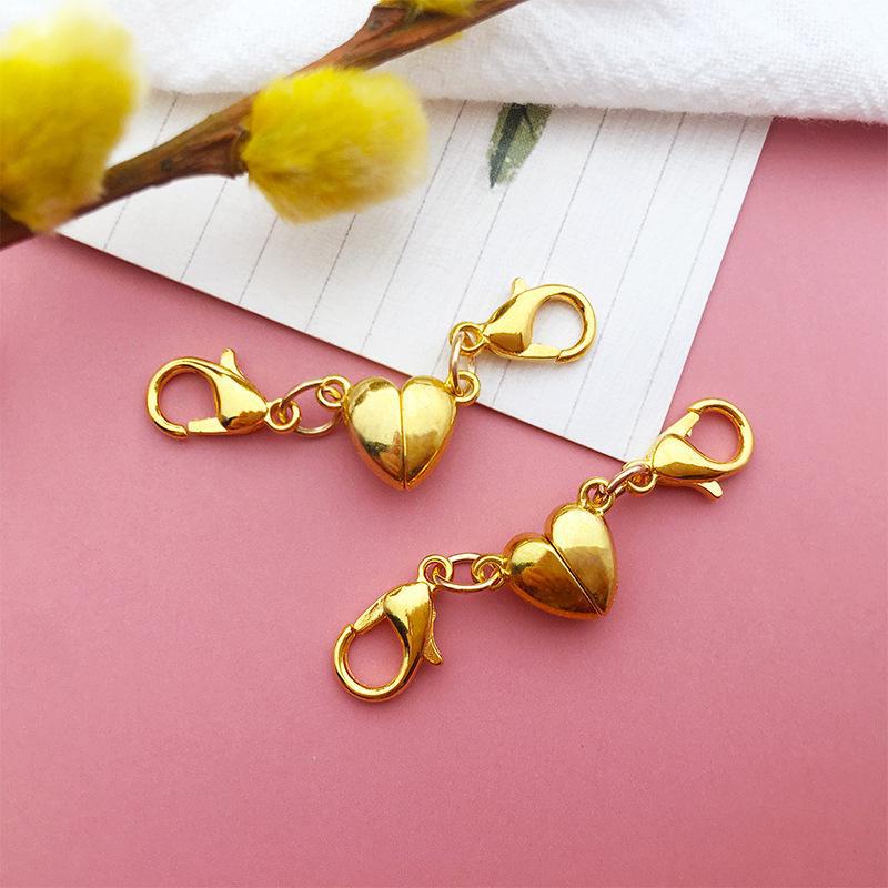 Set mixt de 10 bucăți DIY pentru colier și închizătoare de brățară cu magnet - închizătoare de homar cu două fețe și închizătoare cilindrice