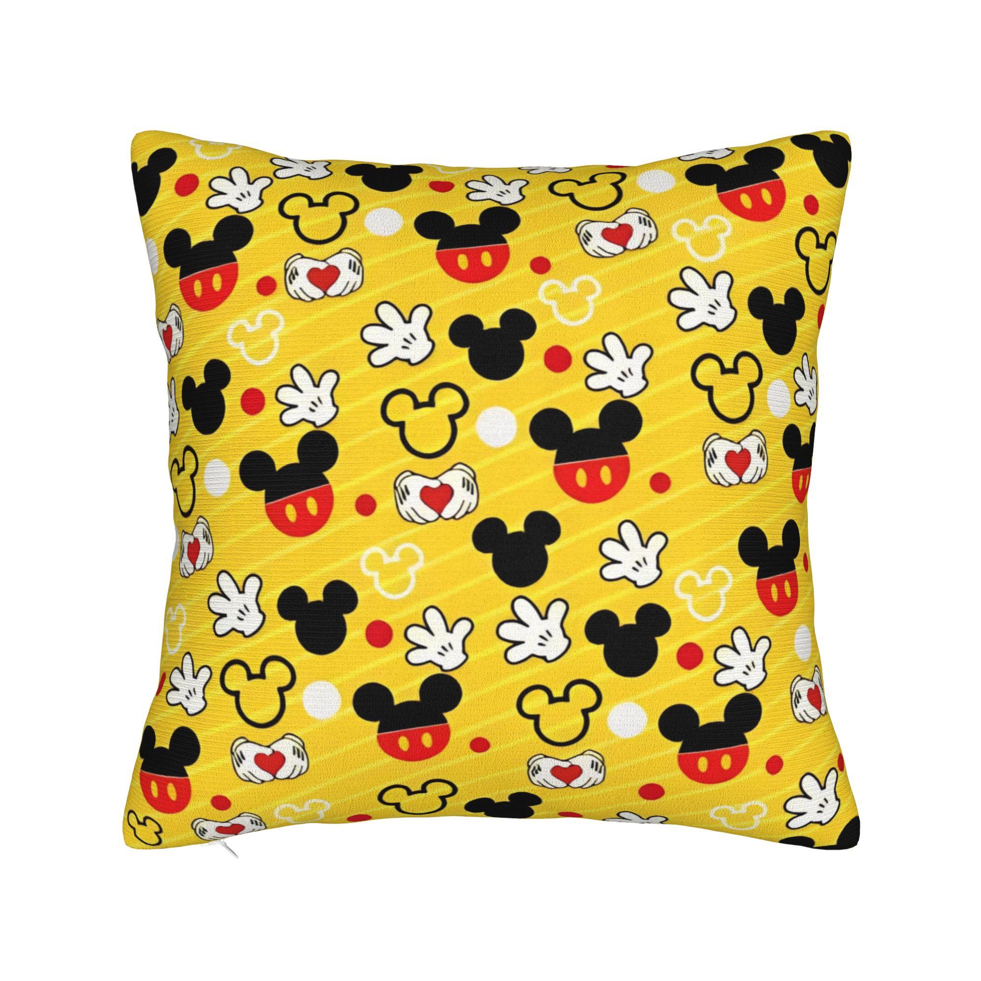 

Modern Mickey Cartoon Square Pillow Cases Cushion Cover Novelty Zippered Decor Throw Pillow Case Cover for Living Room 40*40cm 30cmx30cm