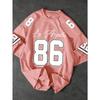 Minimalist sports number and text streetwear T-shirt