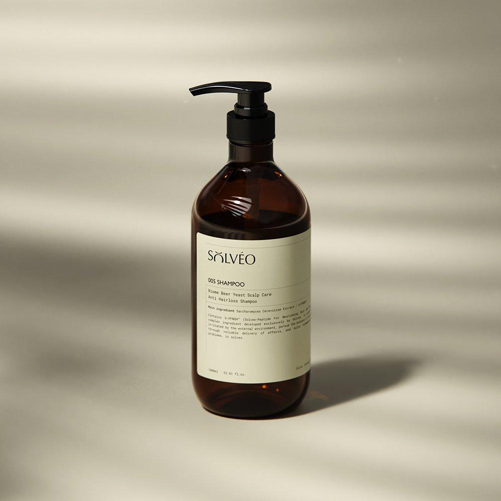 SOLVEO Biome Beer Yeast Scalp Strengthening Vegetable Protein Anti-Hair Loss Shampoo Large Capacity 1000ml