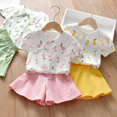 Girls Summer Outfit Short Sleeve T Shirt And Shorts Set Cute Two Piece Clothing For Kids Baby Fashion Casual Wear